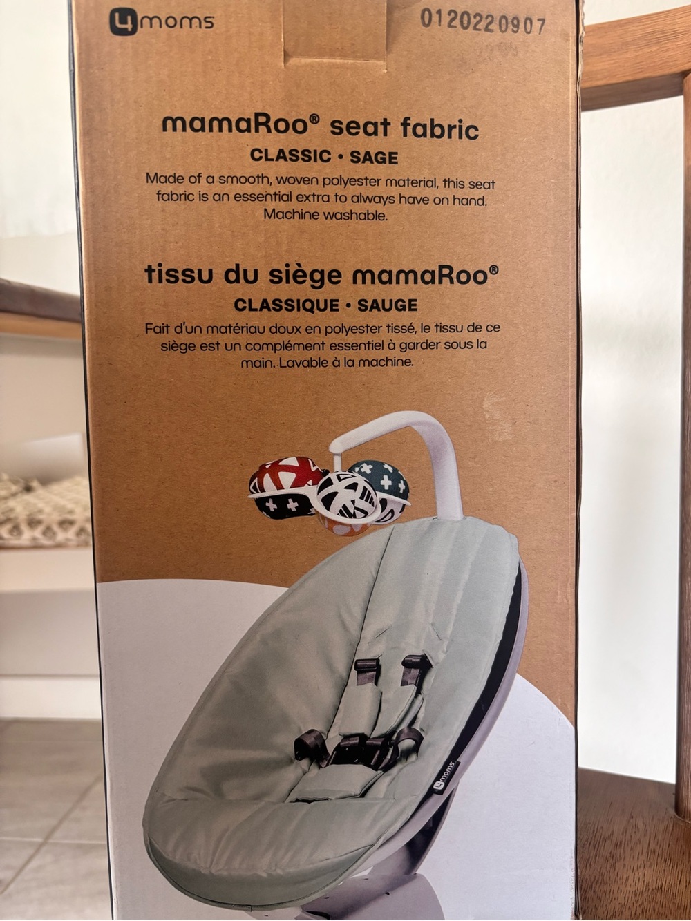 4moms mamaRoo Classic Sage Seat Fabric - Sage Replacement
